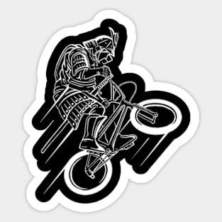 Samurai Biker Sticker